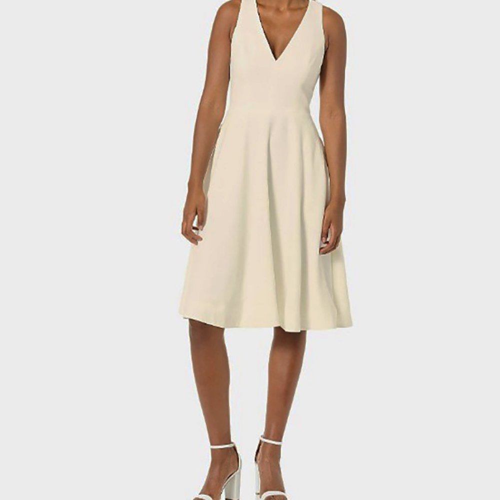 off white dress with pockets